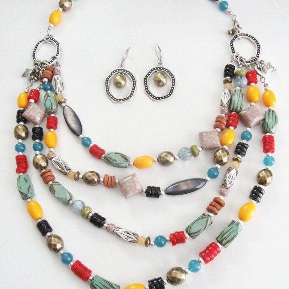 PD-29 Premier Designs Jewelry Here Comes the Sun Necklace + Earrings - Picture 3 of 5